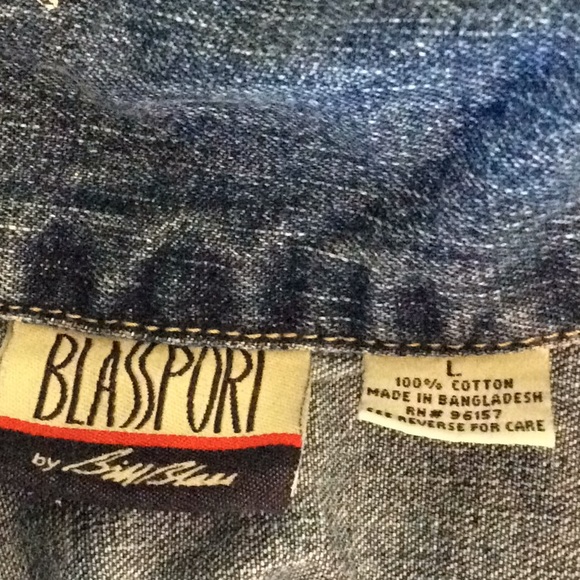 Y2K Vintage Blassport floral Embroidered Jeans Vest - Picture 4 of 4